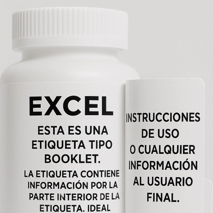 Etiqueta adhesiva booklet tipo libro