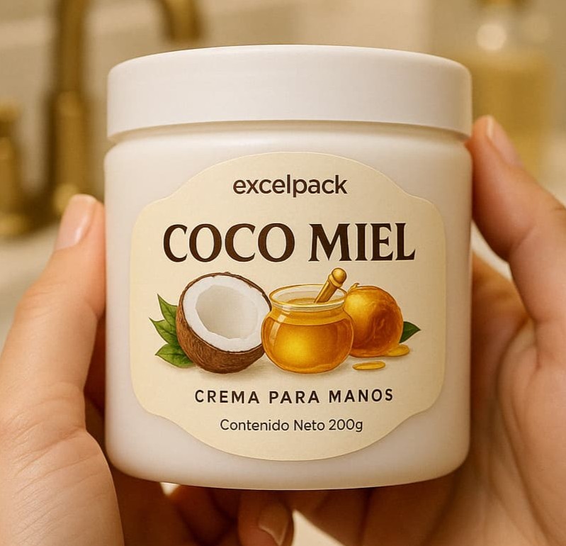 Etiqueta coco miel barnizada